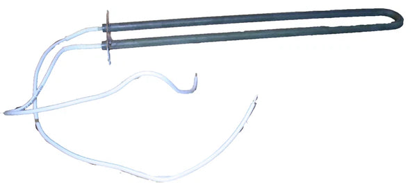 Steam element assembly with two white power leads and mounting bracket removed from an SRG-400
