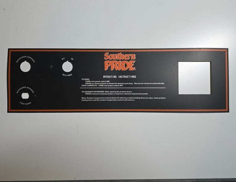 415051 Southern Pride Domestic CV Panel Overlay