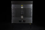 Southern Pride SP-700 commercial gas rotisserie smoker, front view with double doors closed