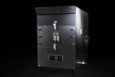 Southern Pride SPK-1400 commercial gas rotisserie smoker, front three-quarter view