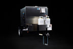 Southern Pride SPK-500 Mobile trailer-mounted gas rotisserie smoker, trailer tongue and coupler detail