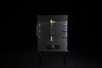 Southern Pride SPX-300 commercial gas rotisserie smoker, front view with double doors closed