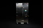 Southern Pride SRG-400 gas smoker, front view with cabinet door and digital control panel