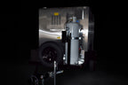Southern Pride SP-700 Mobile trailer-mounted gas rotisserie smoker, three-quarter view on the trailer
