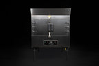 Southern Pride SPK-500 commercial gas rotisserie smoker, front view with double doors closed