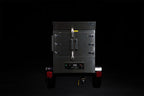 Southern Pride SPX-300 Mobile trailer-mounted gas rotisserie smoker, front view with doors closed
