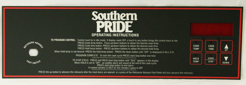 415043 MLR-150 SPX-300 SPK-500 MLR-850 SP-700 Mylar Overlay Decal Sticker