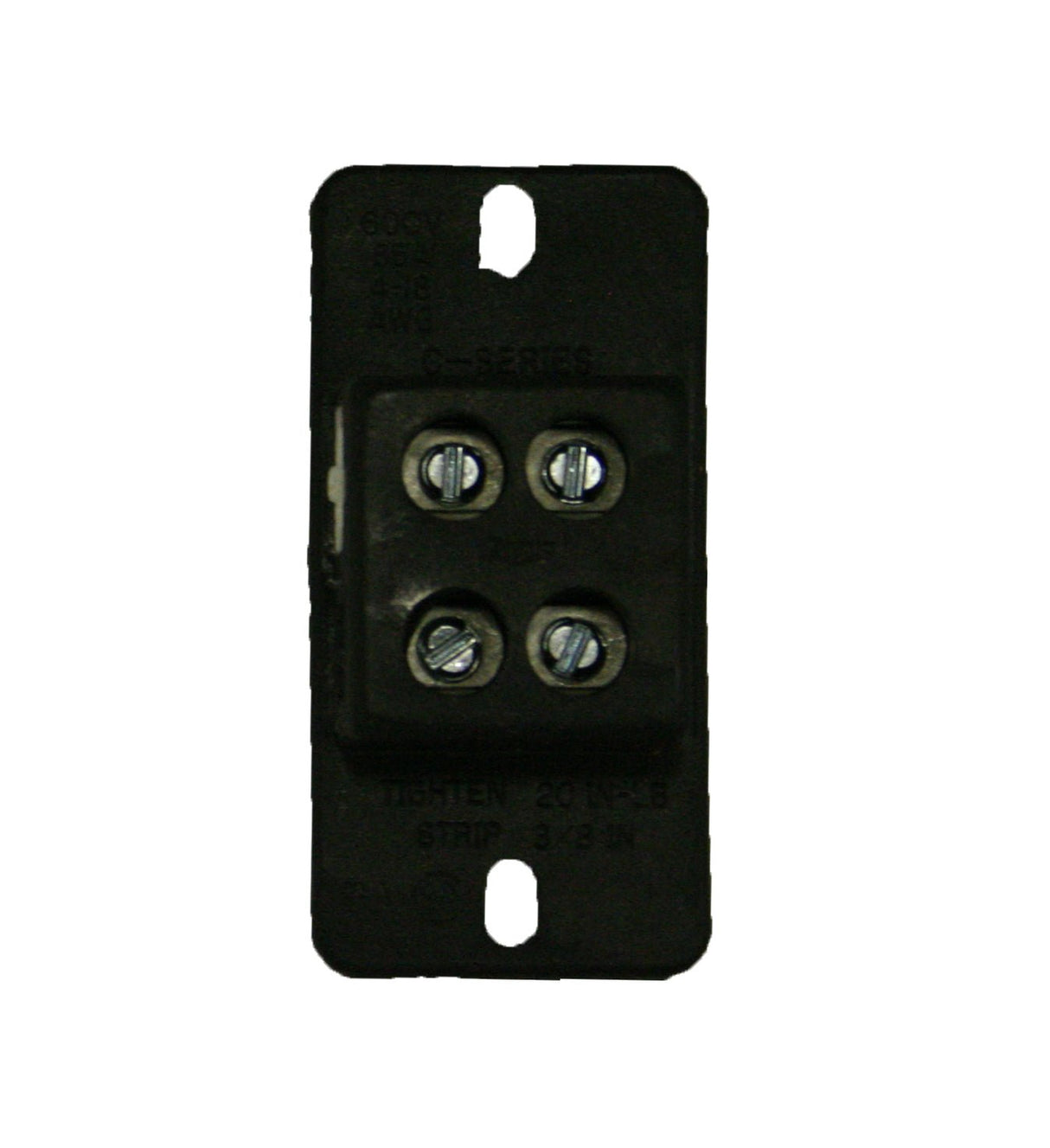 424004 Pride White/Black Terminal Block - Southern Pride of Texas®