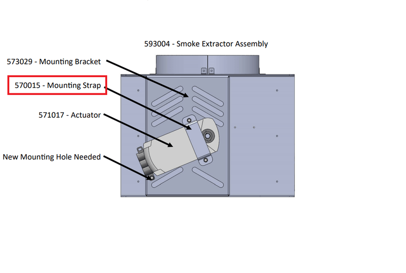 570015 Smoke Extractor Direct Drive Actuator Motor Large Mounting Strap